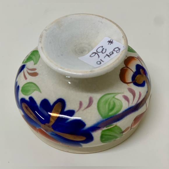 Early 19th Century Gaudy Welsh GRAPE Pattern Miniature Pedestal Sugar Bowl - Picture 10 of 15